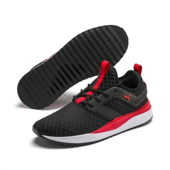 New! PUMA Men's Pacer Next Excel Running Sneakers Black Red Size 9.5 - Picture 1 of 12